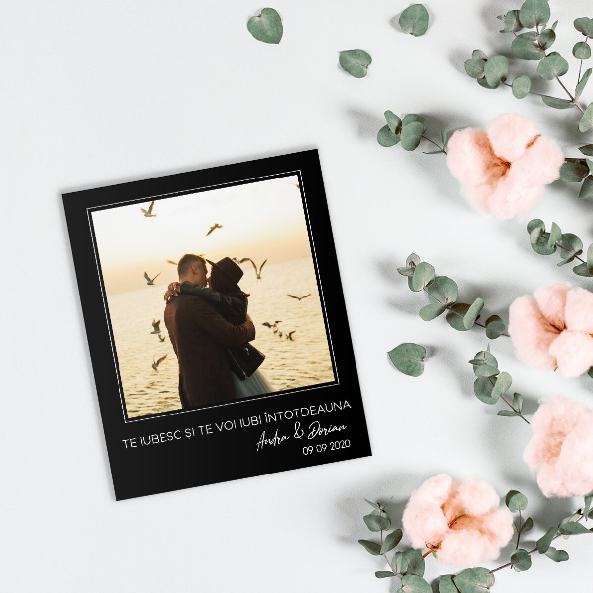 Gepersonaliseerde magneet van 10 x 12 cm met een foto en tekst - Memories