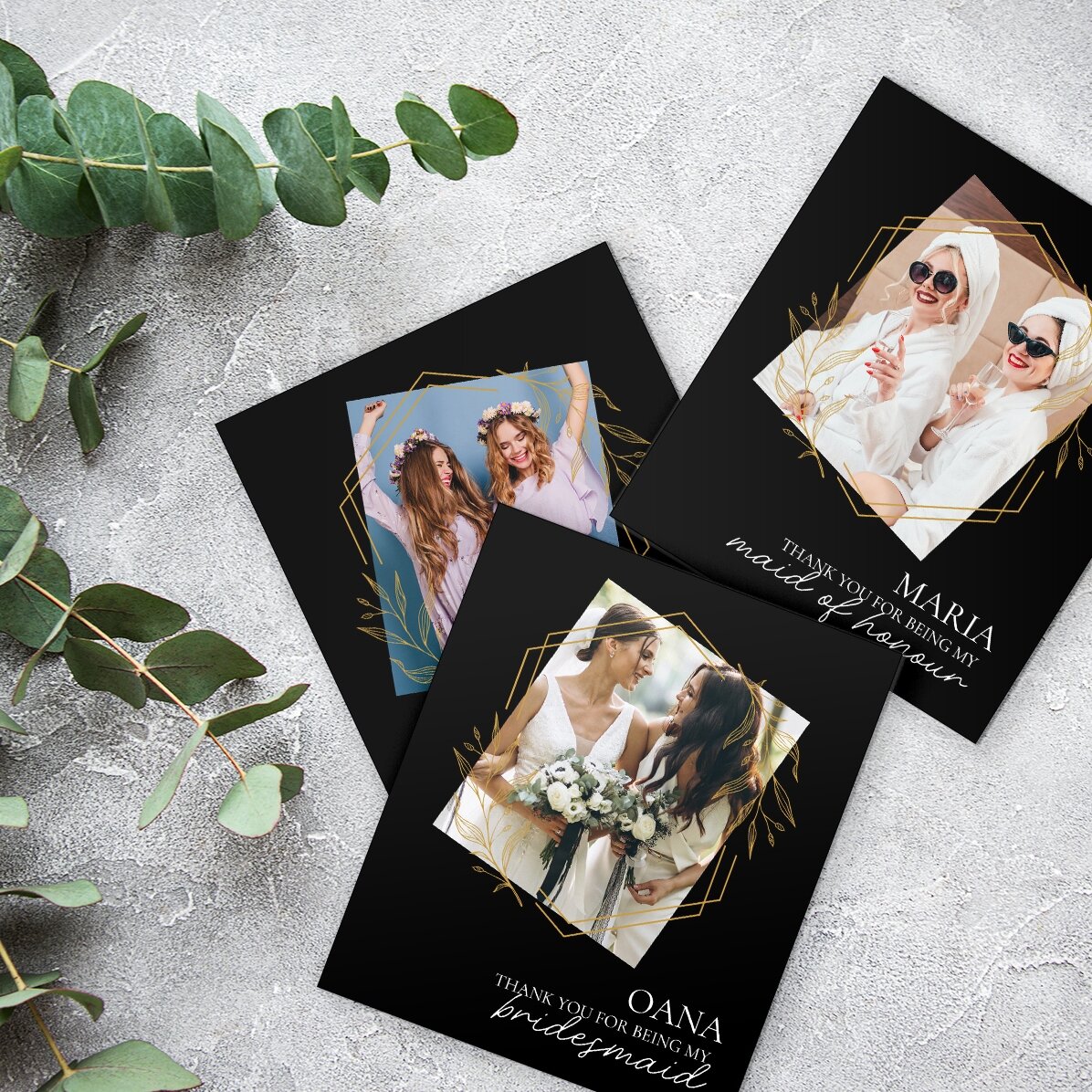 Magnet van 10 x 12 cm, gepersonaliseerd met een foto en tekst – Thank you!