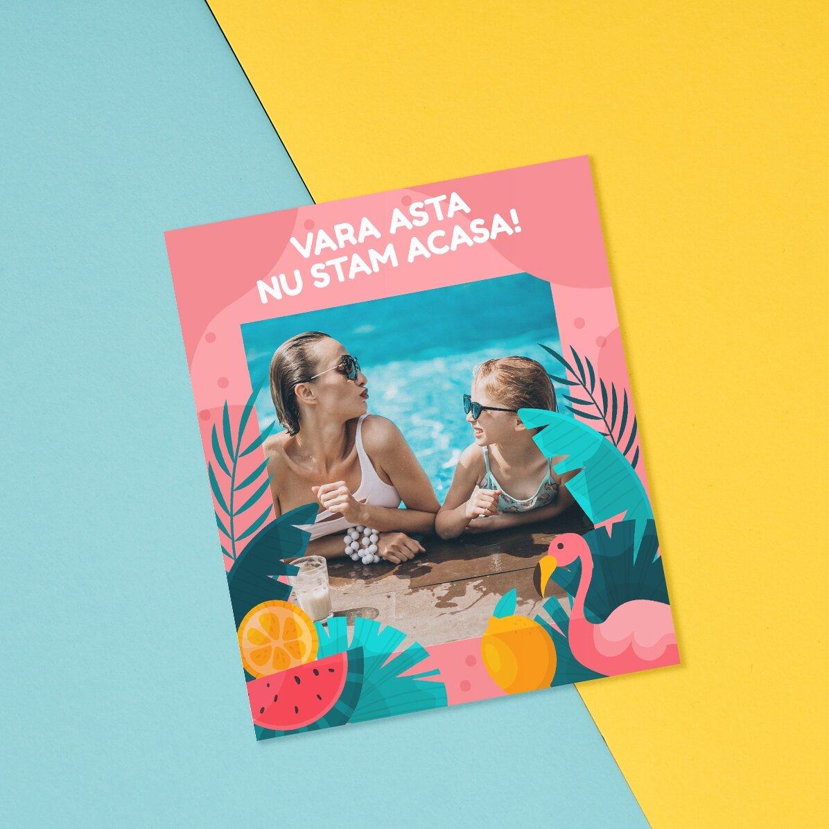 10x12 cm magnet personalised with a photo and text - Summer fun