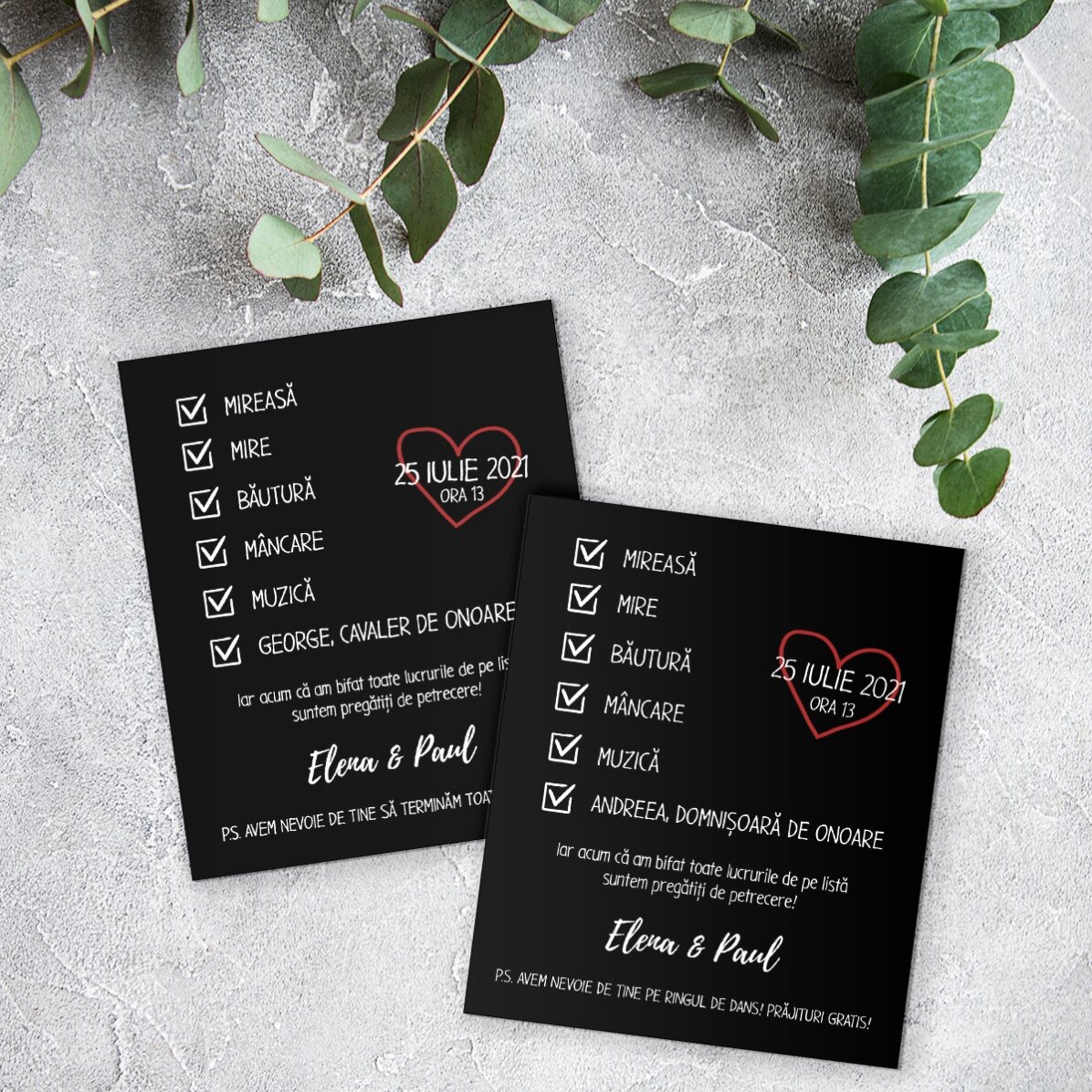 Gepersonaliseerde magneet van 10 x 12 cm met tekst - Uitnodiging
