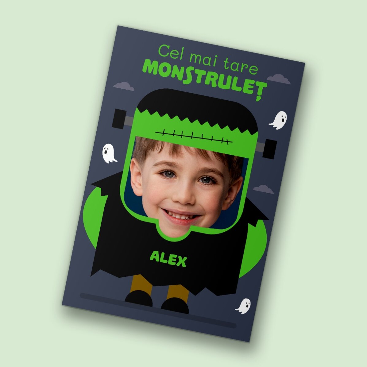 Magnet van 10 x 15 cm, gepersonaliseerd met een foto en tekst - Frankenstein