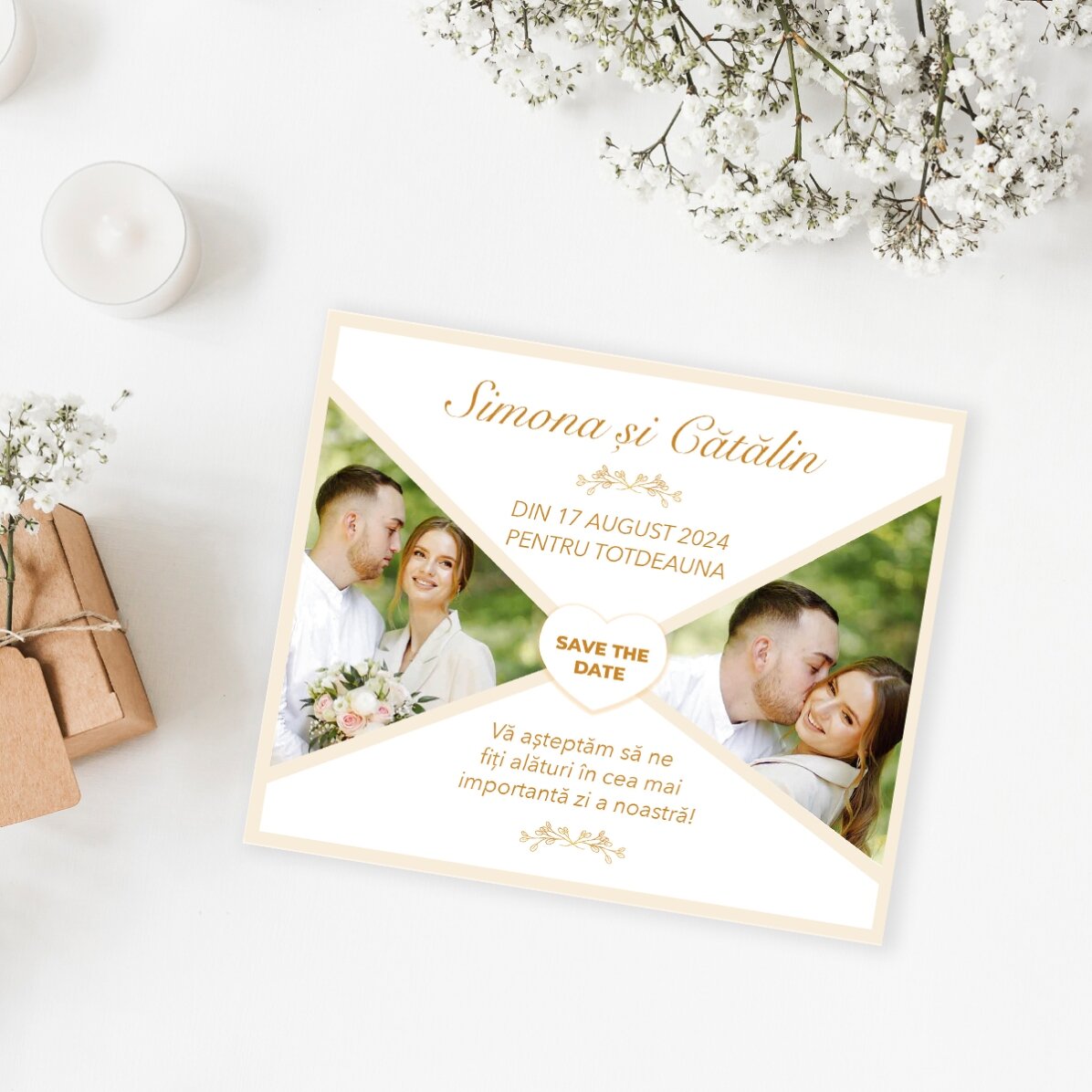 Gepersonaliseerde magneet van 12 x 10 cm met 2 foto