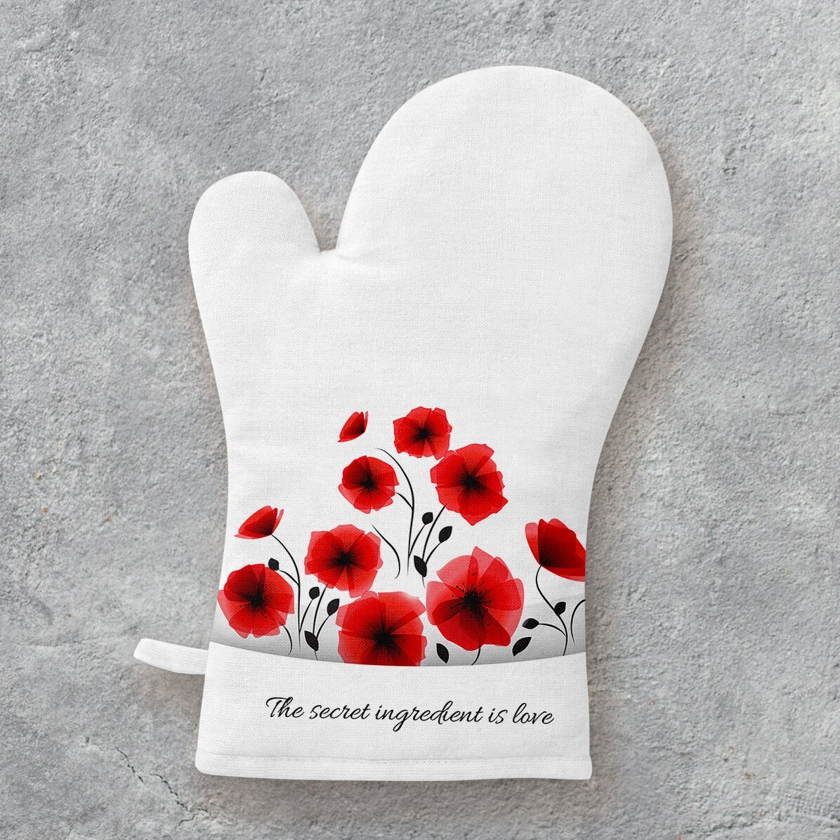 Personalised oven glove with text - Love mum