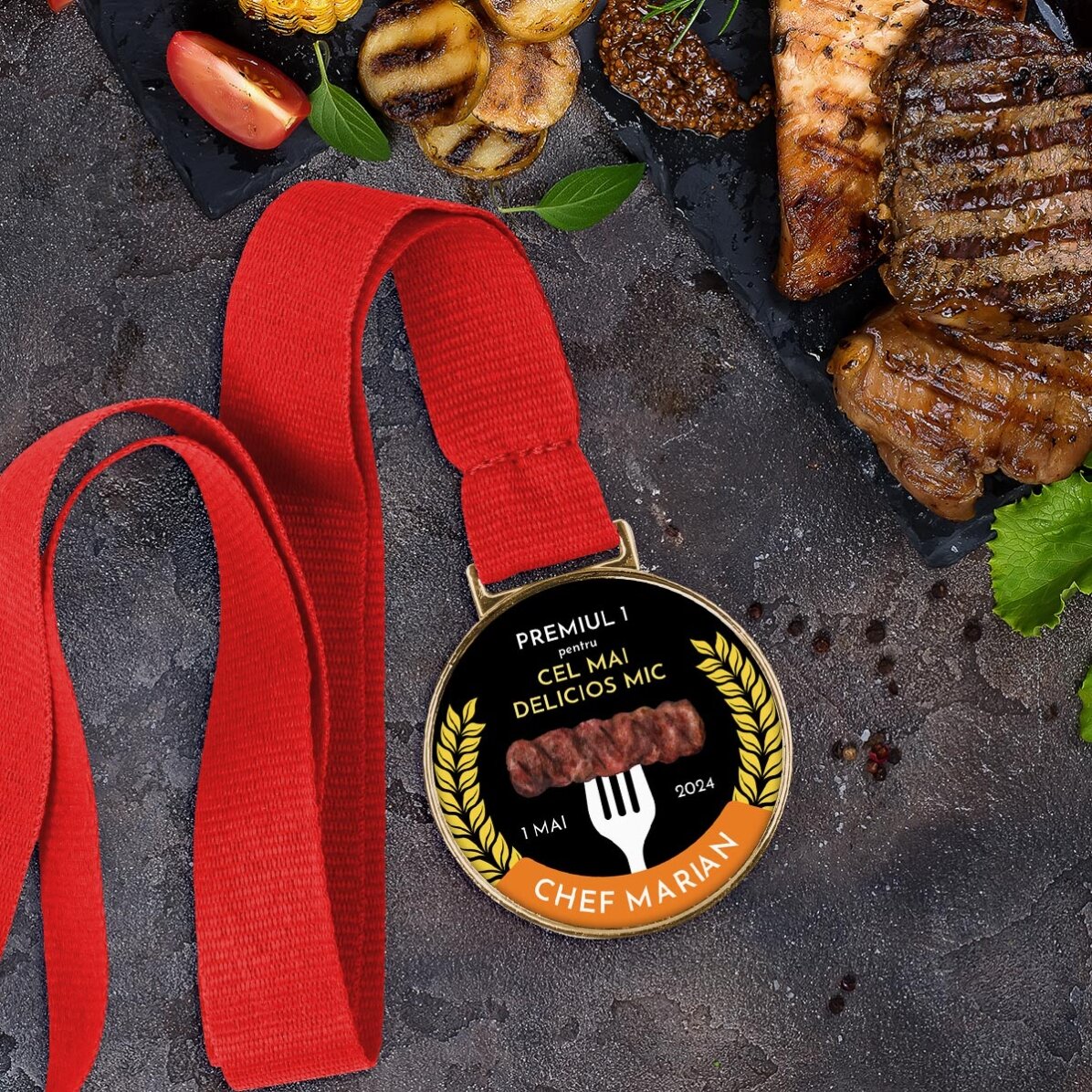 Gepersonaliseerde medaille met boodschap - Kampioen van de Kleintjes