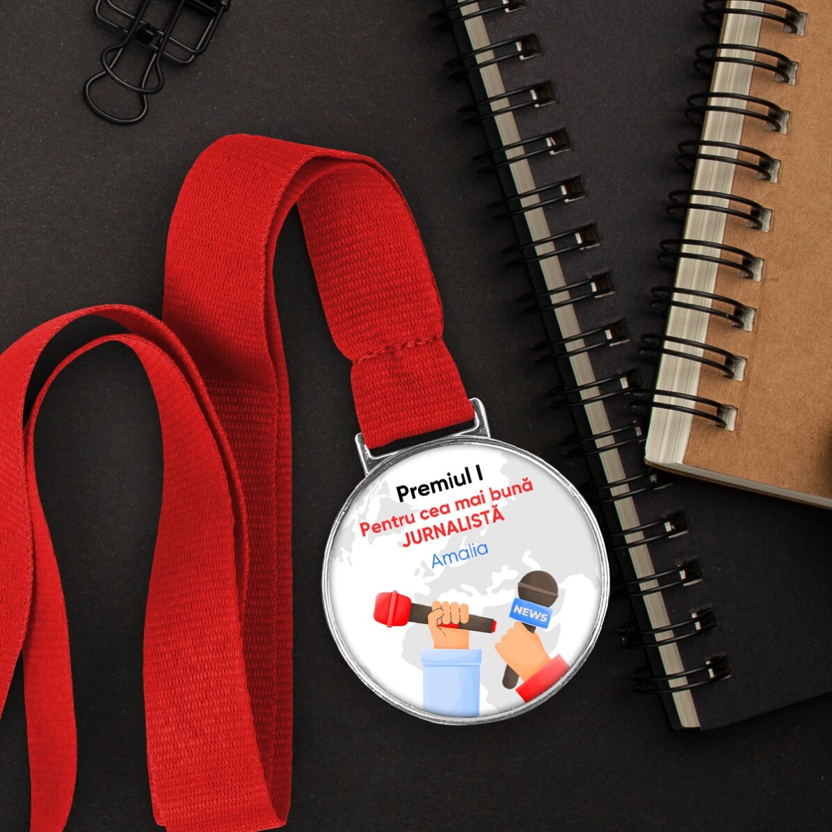 Gepersonaliseerde medaille met boodschap - Journalist