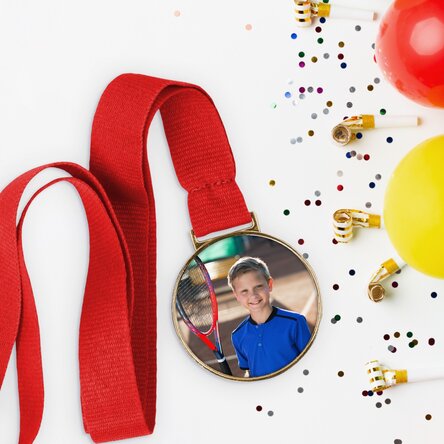 Personalised medal with a photo