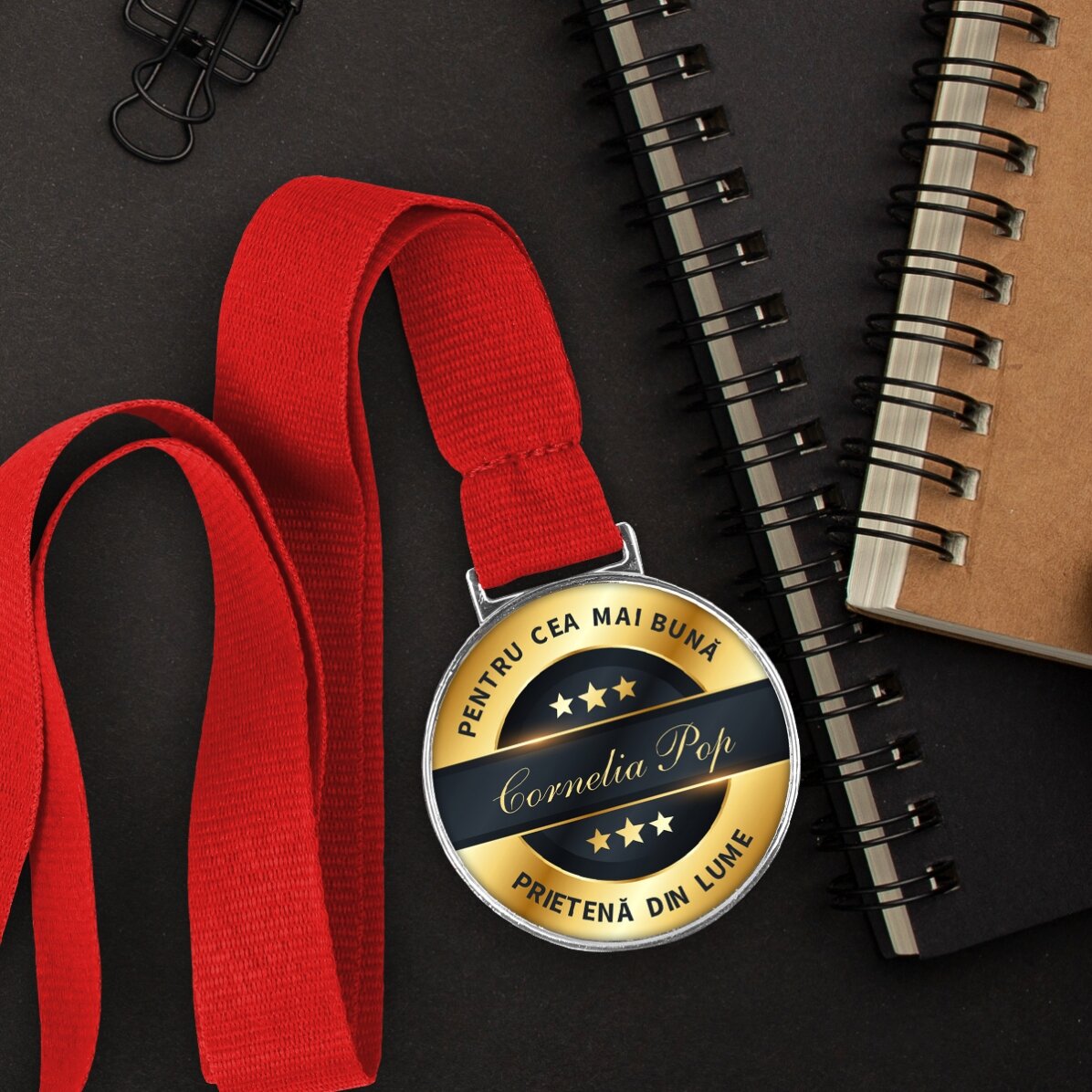 Gepersonaliseerde medaille met tekst - The best