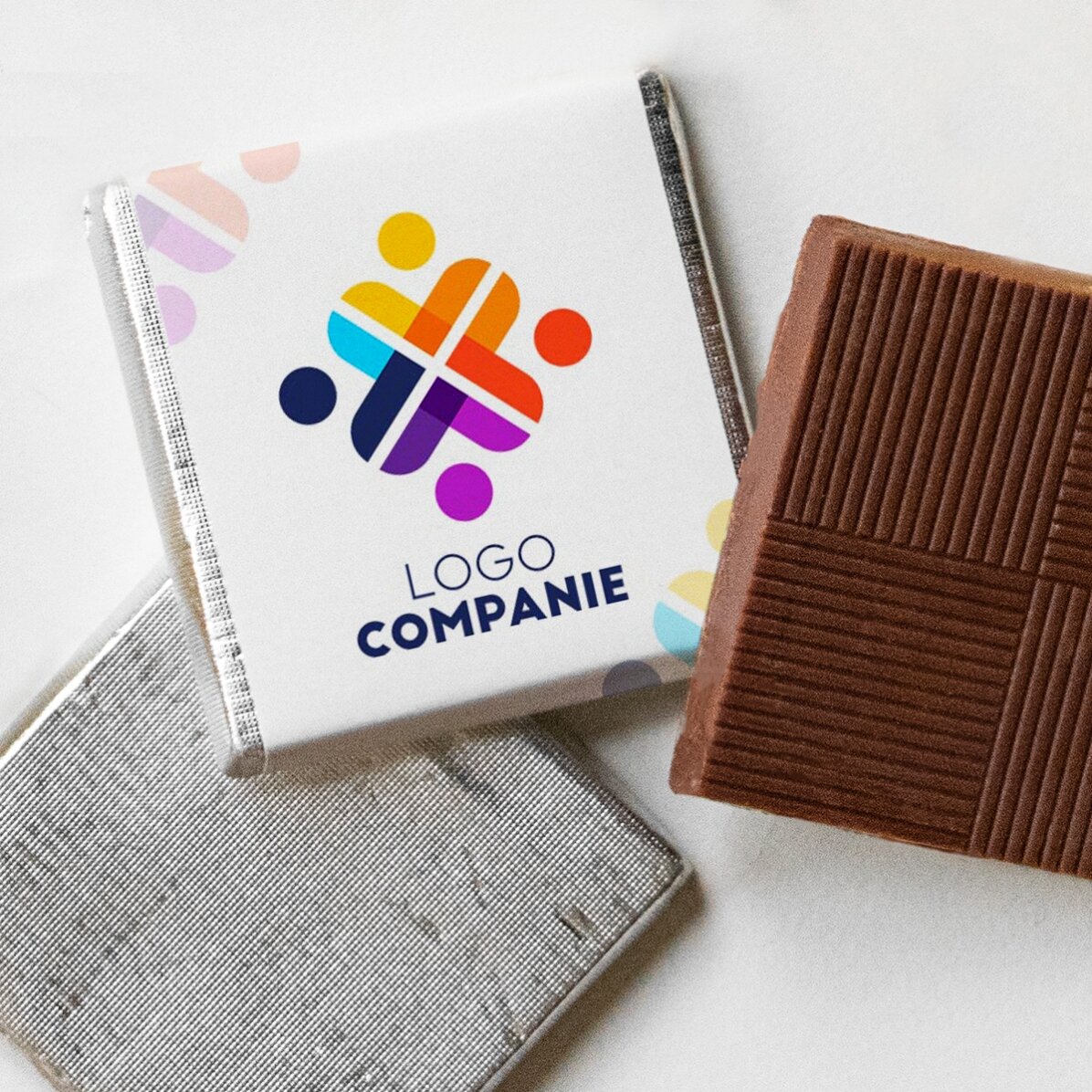 Gepersonaliseerde mini-chocolade met jouw eigen ontwerp