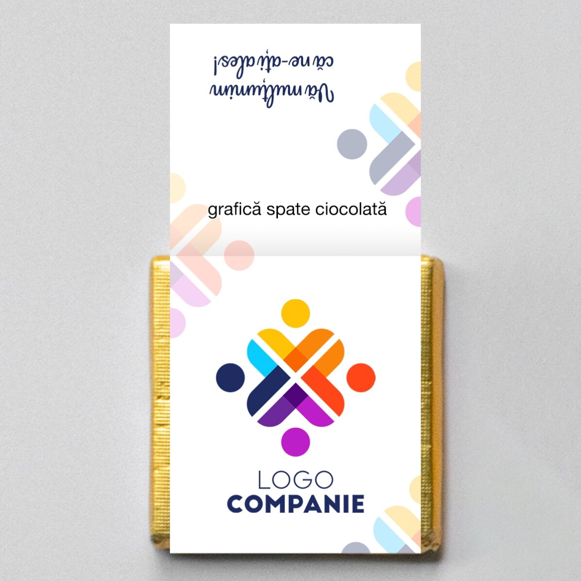 Gepersonaliseerde mini-chocolade met jouw eigen ontwerp