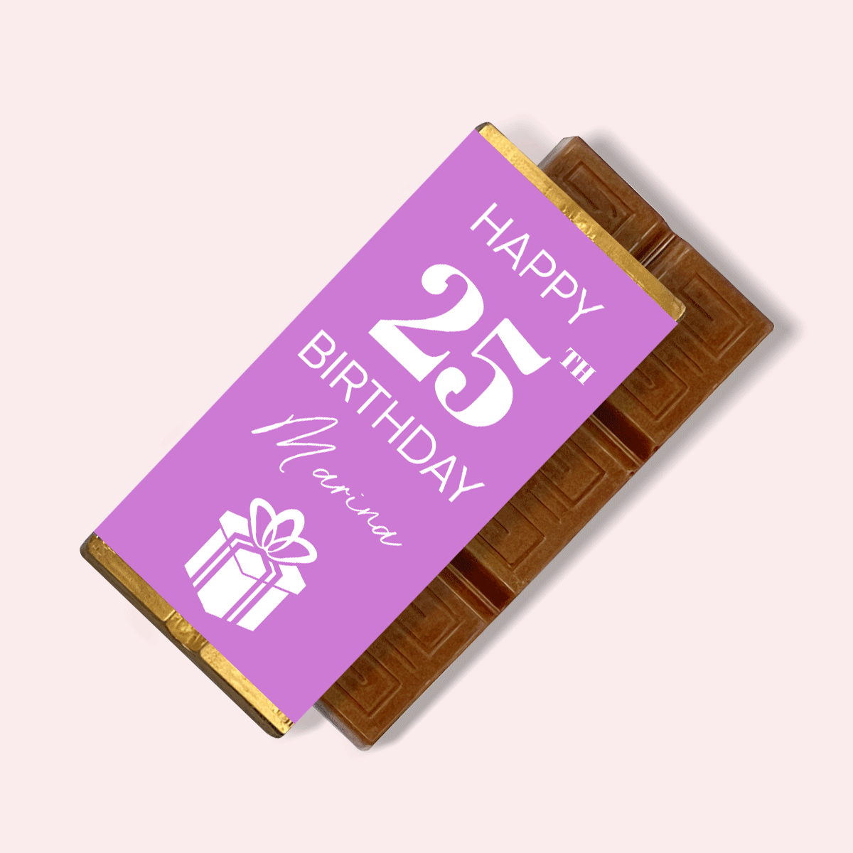 Mini chocolate bar personalised with message - Happy Birthday