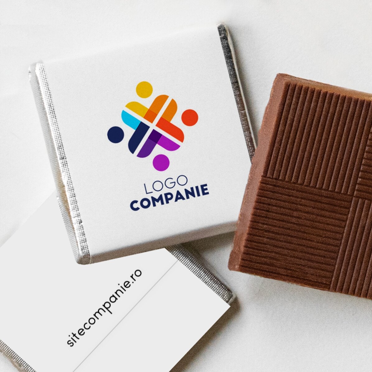 Gepersonaliseerde mini-chocolade met logo