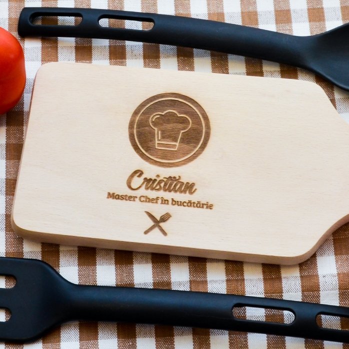 Gepersonaliseerde mini-snijplank – Master Chef in de keuken