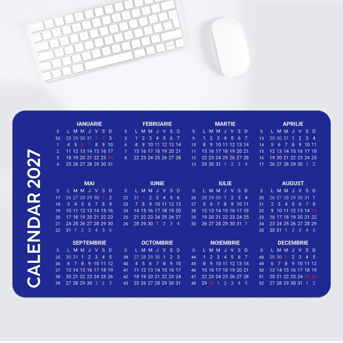 Gepersonaliseerde XXL-muismat met kalender