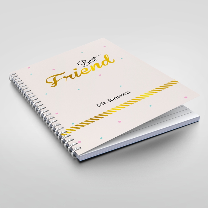 Personalised notebook - Best Friend, Gold