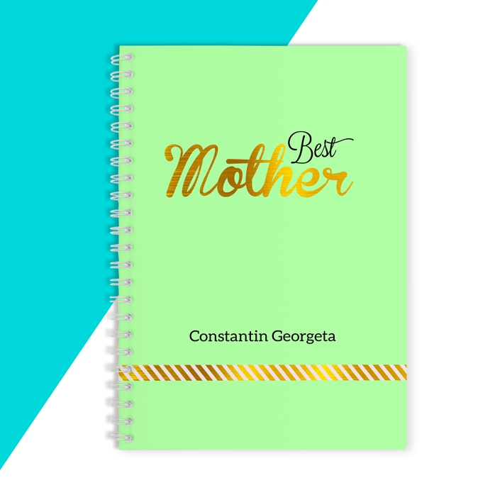 Personalised notebook - Best Mother, Green