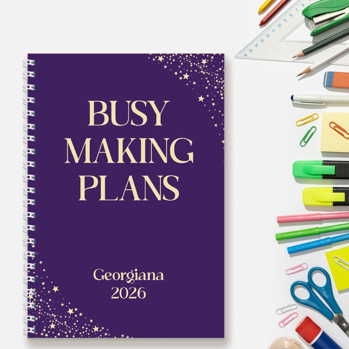 Gepersonaliseerde notebook met boodschap