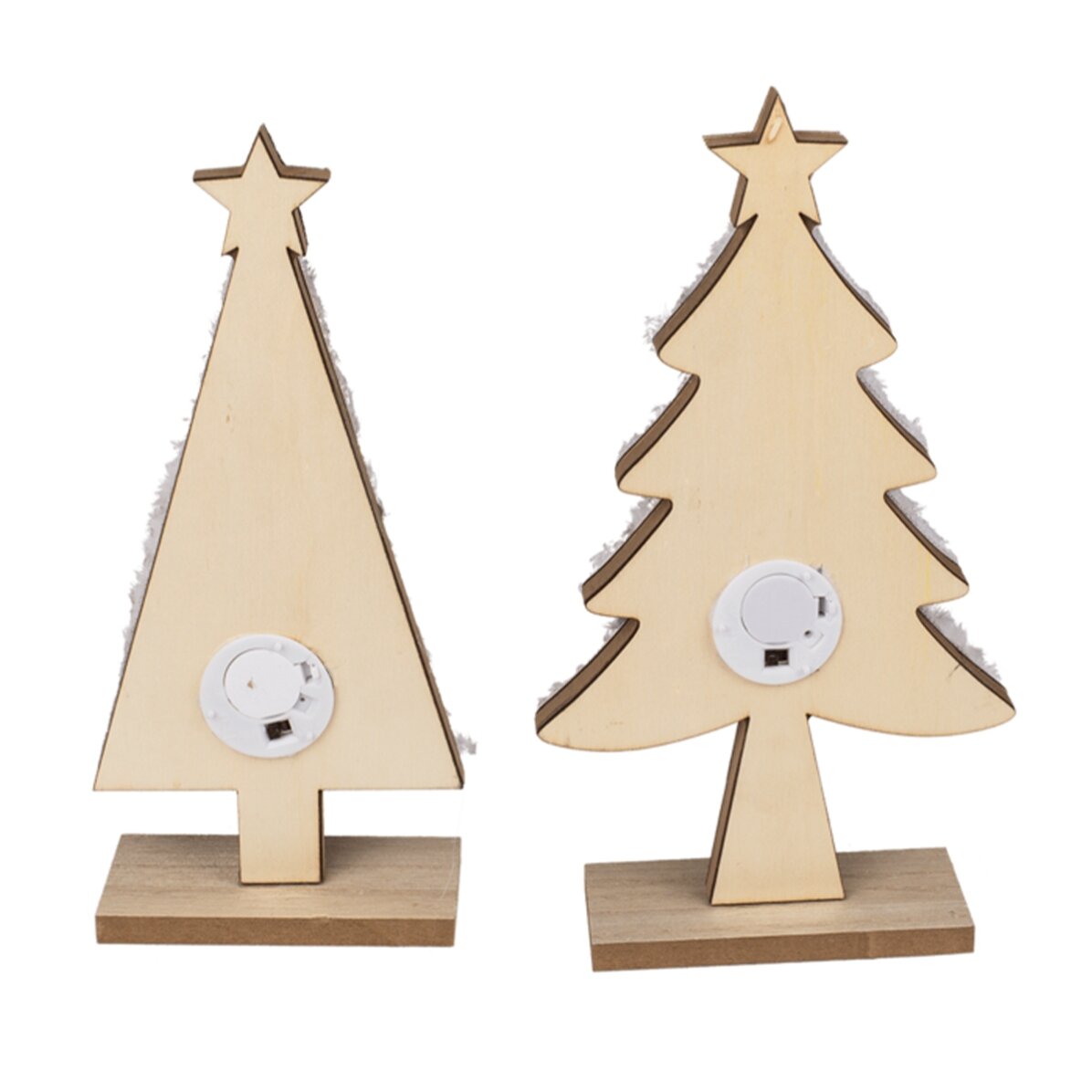 Wooden ornament - Christmas tree with lights