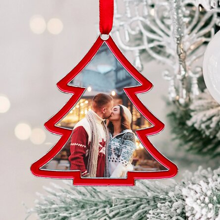 Personalised Christmas tree decoration with a photo - Bradut model