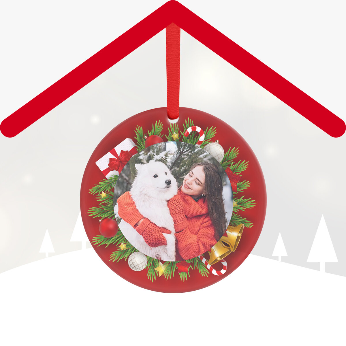 Ronde kerstversieringen van glas