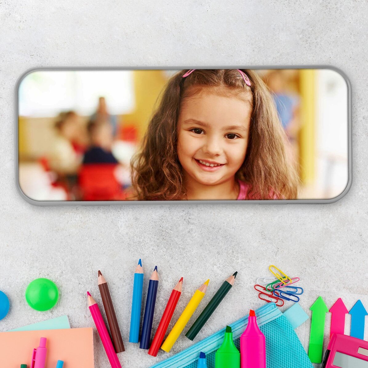 Personalised pencil case with a photo