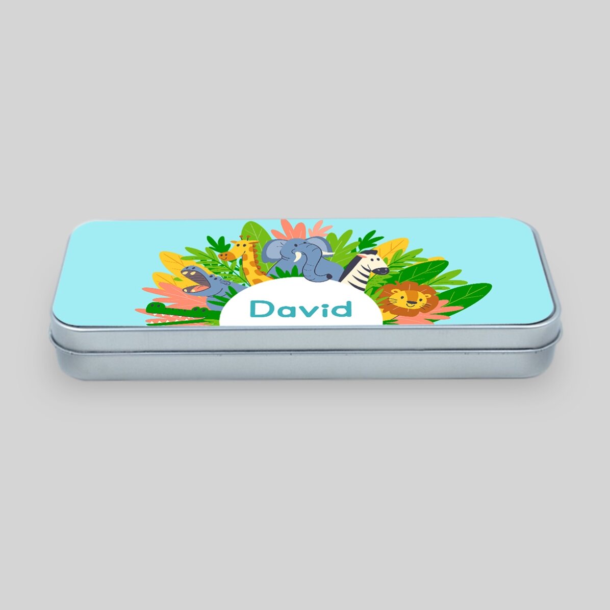 Gepersonaliseerd etui met tekst - Animals