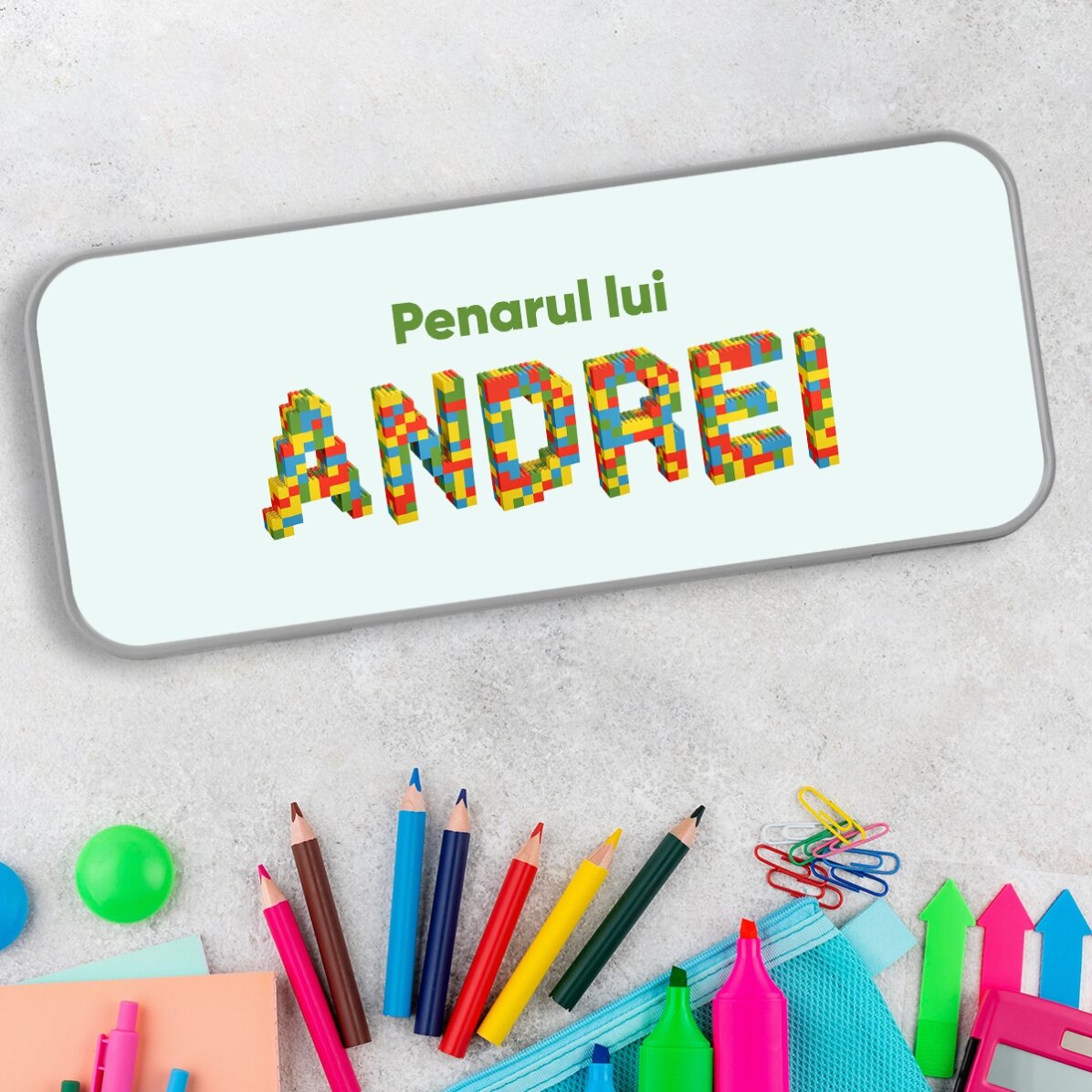 Gepersonaliseerd etui met tekst - Lego
