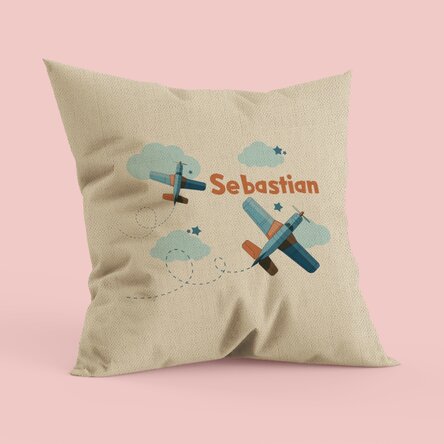 Personalised cushion with text - Planes In