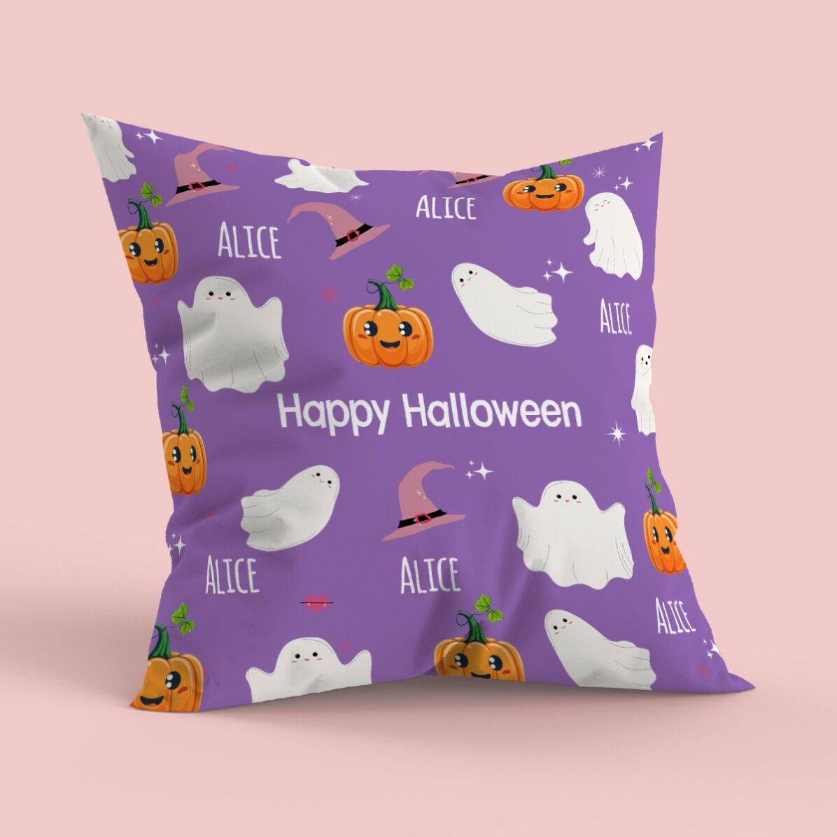 Gepersonaliseerd kussen met tekst - Leuke Halloween