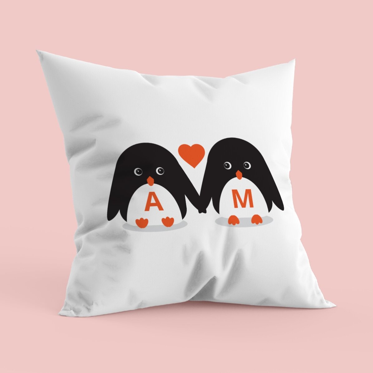Gepersonaliseerd kussen - Pinguïns