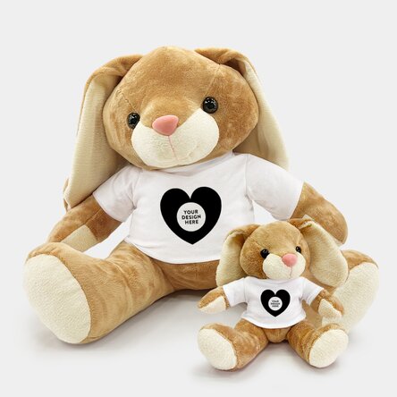 Personalised bunny with your own design - Heart model