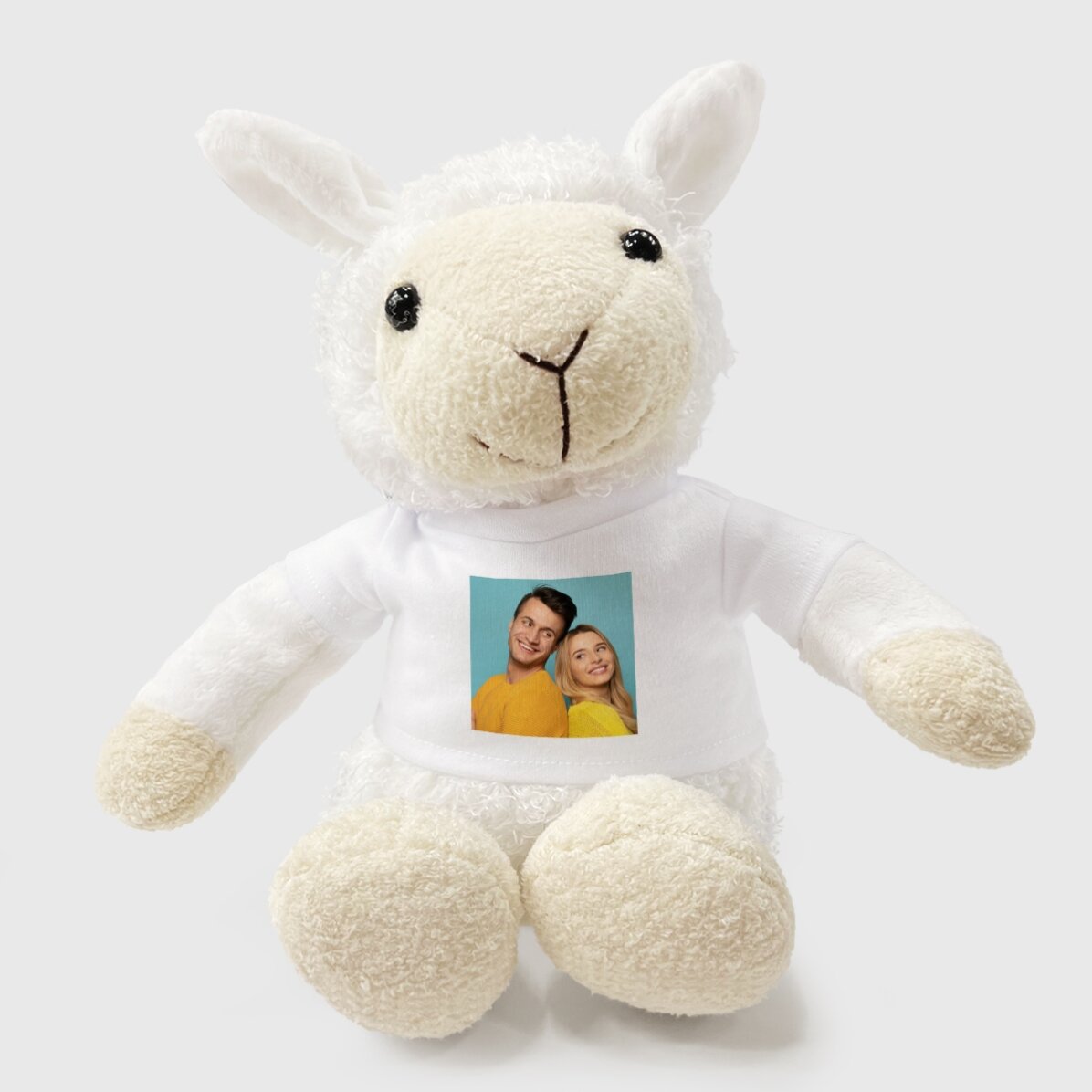 Plus een gepersonaliseerd schaap met een foto