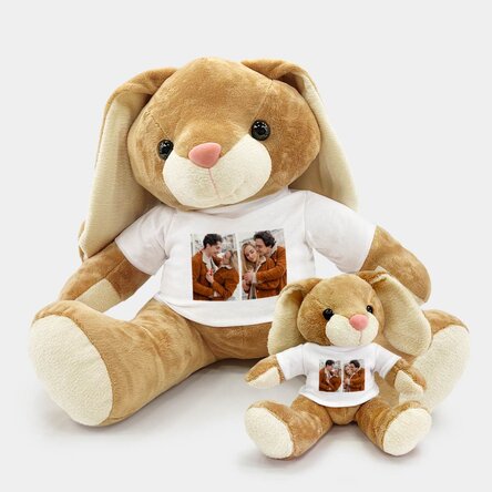Personalised bunny with 2 photos