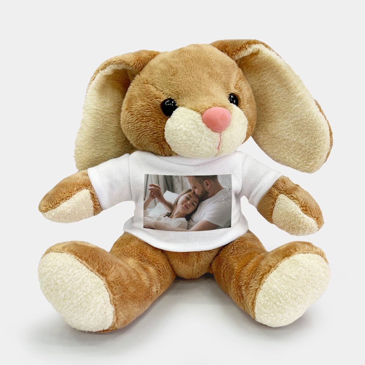 Plus een gepersonaliseerd konijntje met een foto
