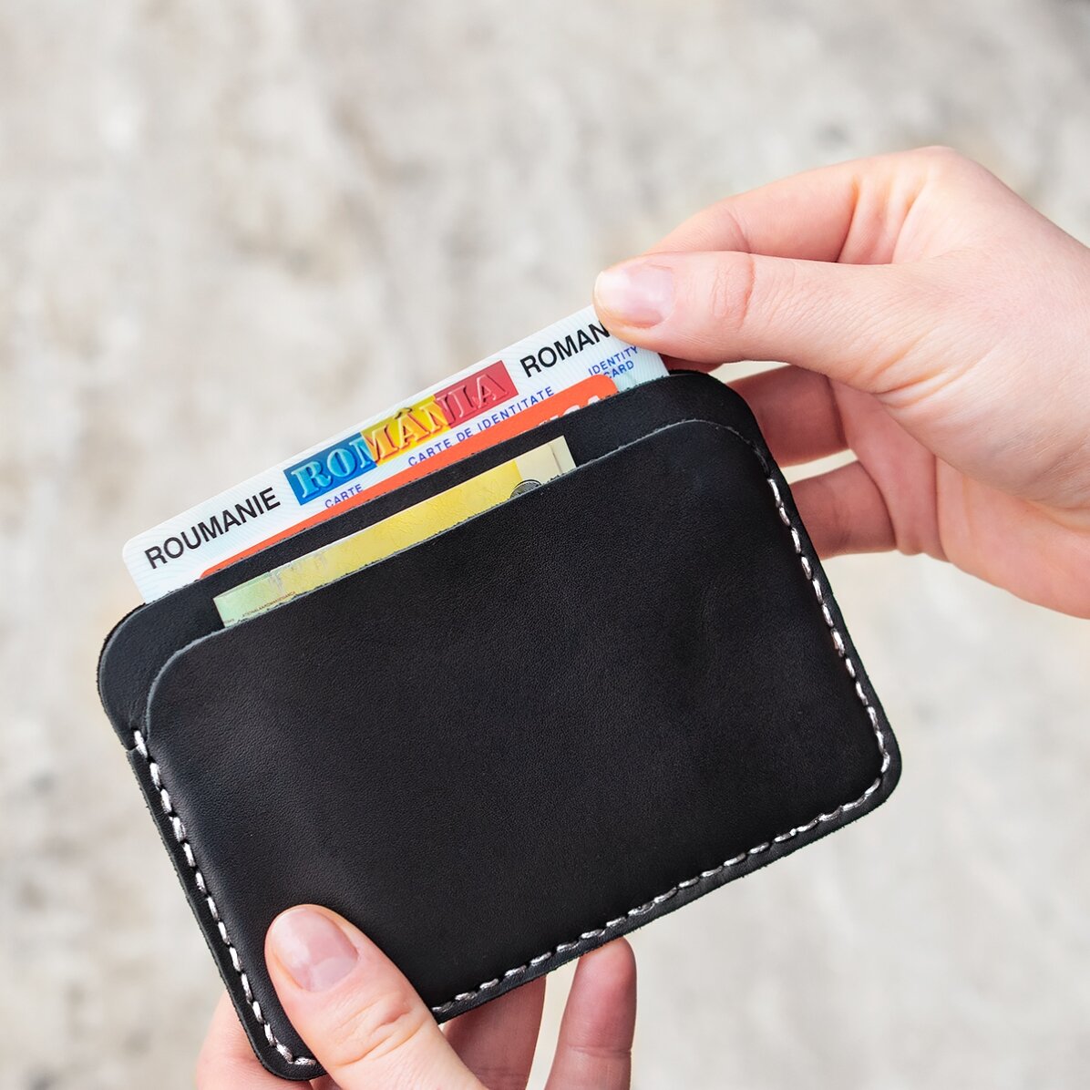 Personalised leather wallet with text - Teacher