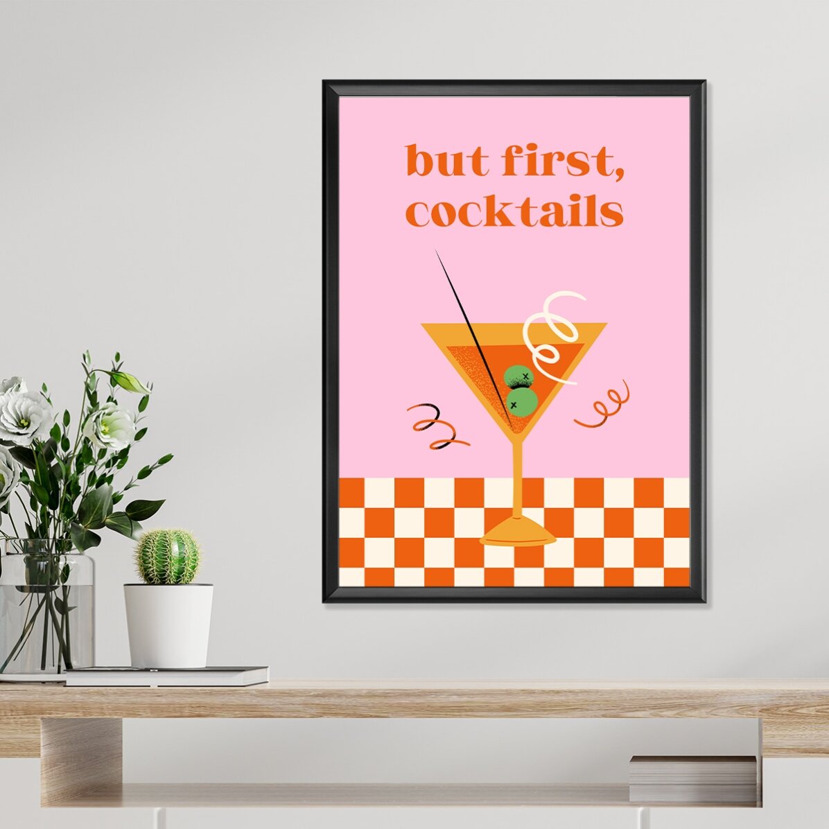 Poster Maar eerst: cocktails