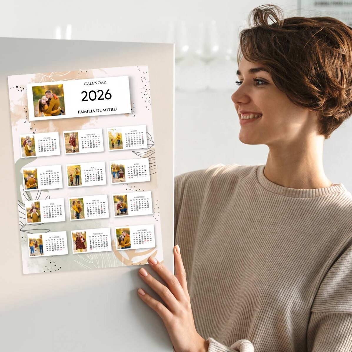 Gepersonaliseerde kalenderposter met 13 foto