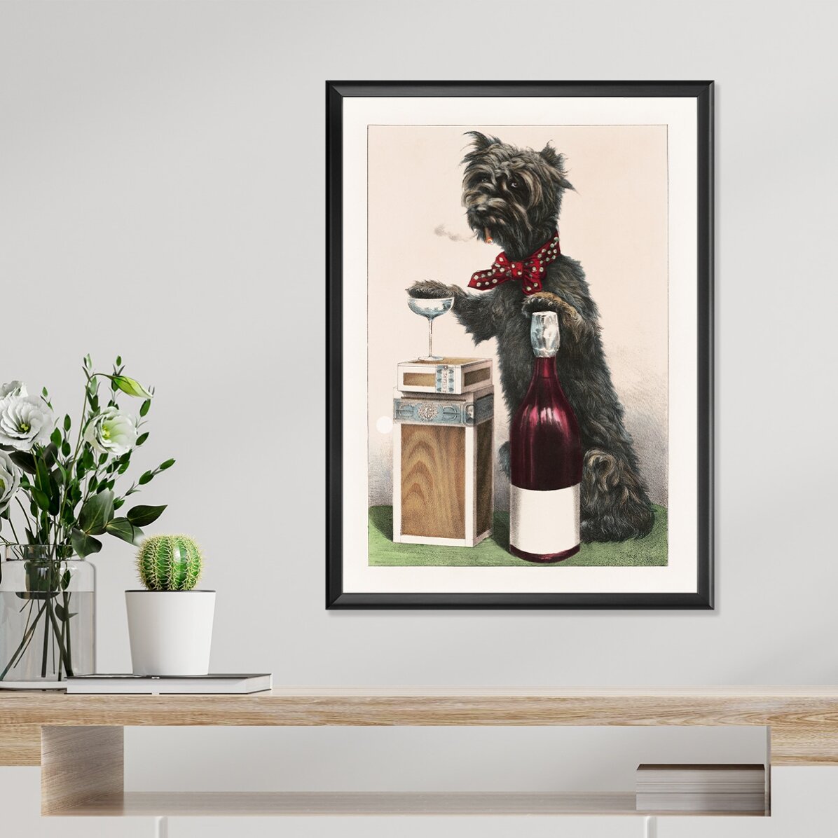 Poster met vrolijke puppy