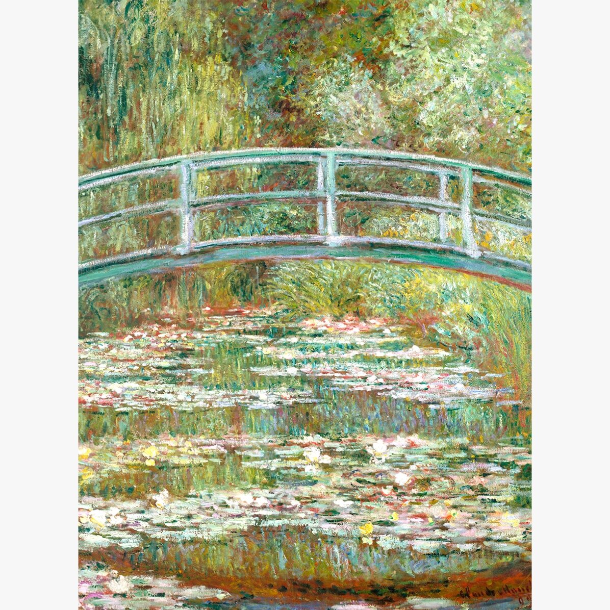 Poster van Claude Monet, De brug over een vijver met waterlelies, 1899