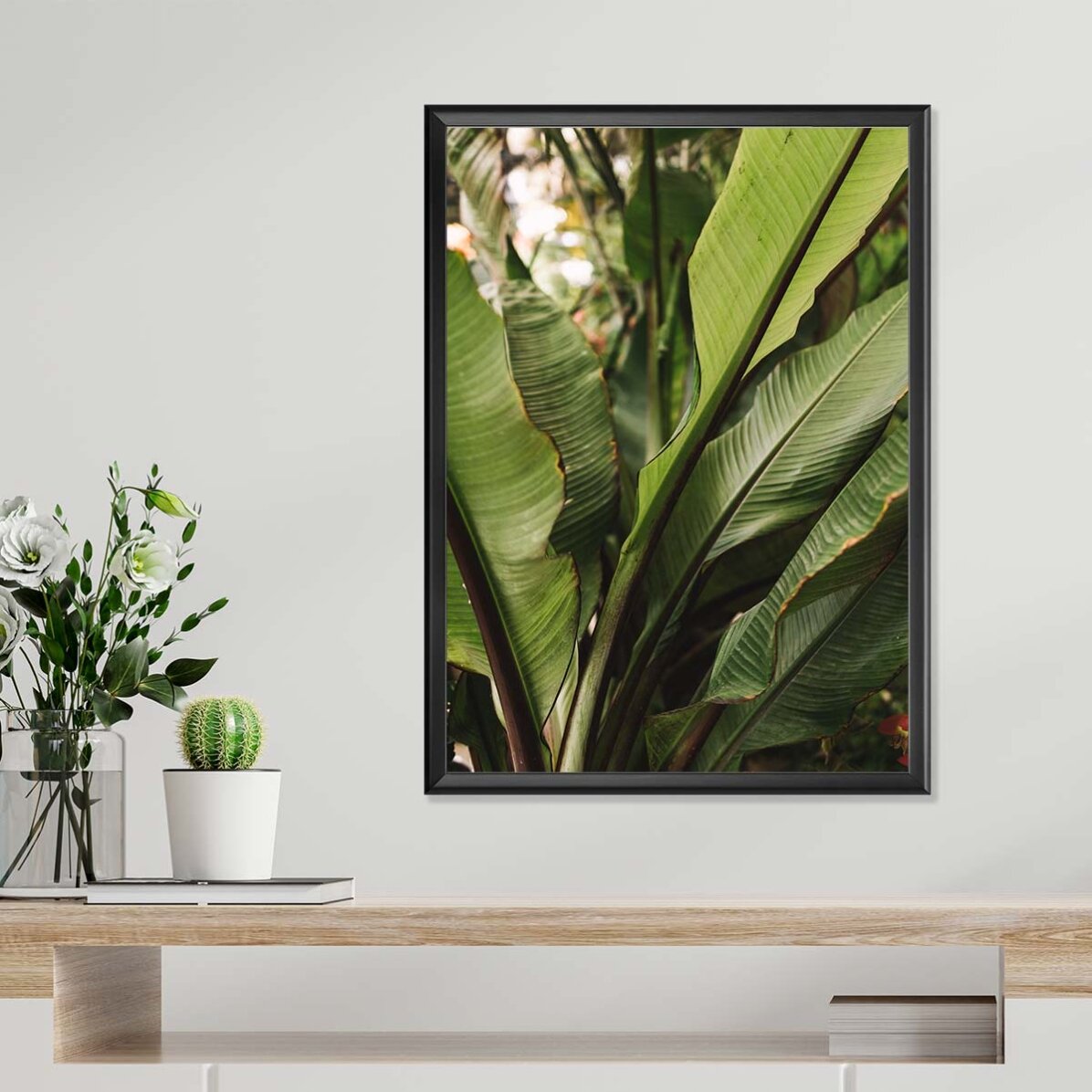 Poster met groene bladeren