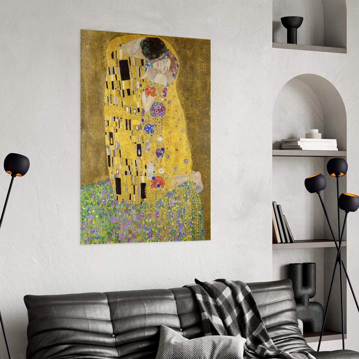 Gustav Klimt poster, The Kiss 1908