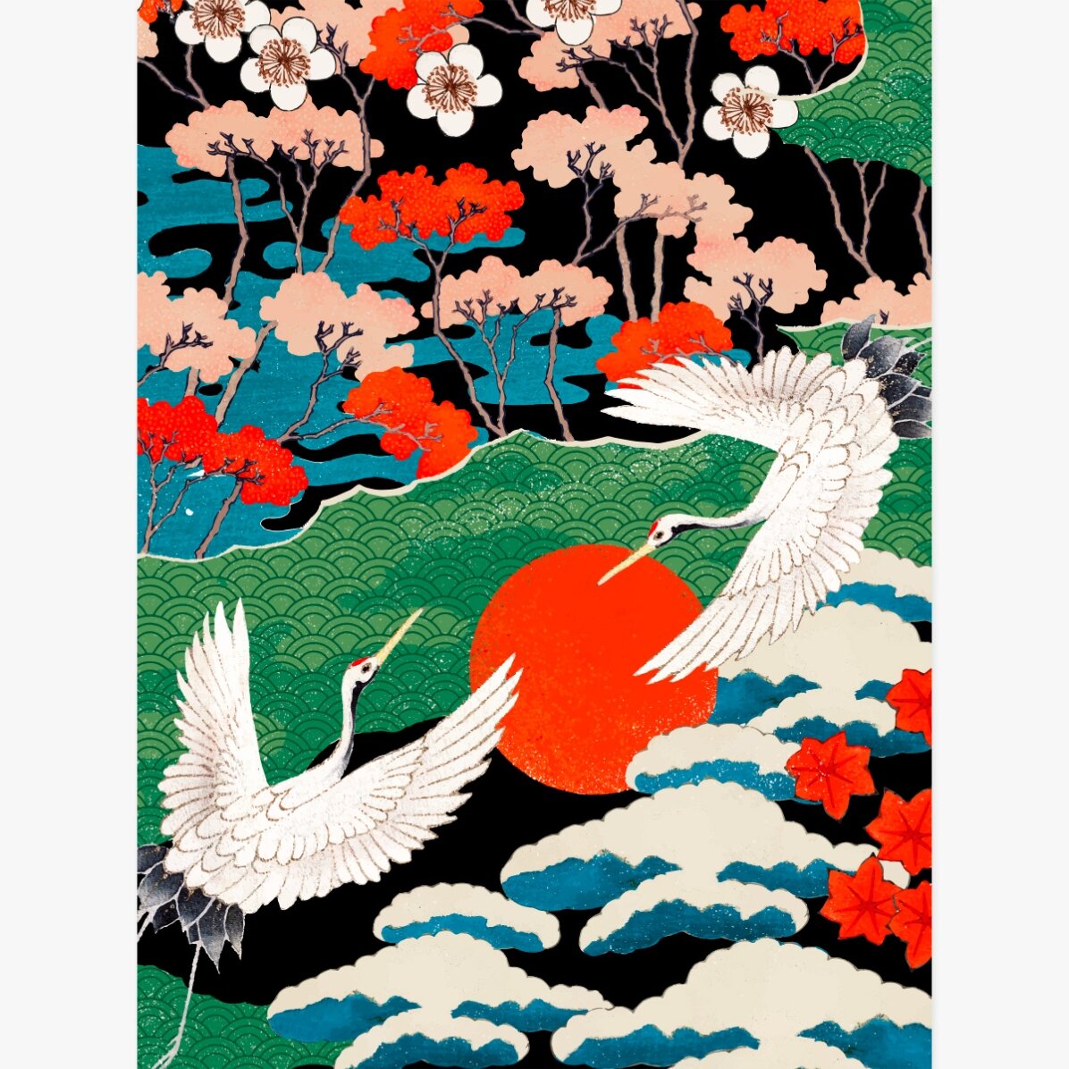 Poster met Japanse illustratie