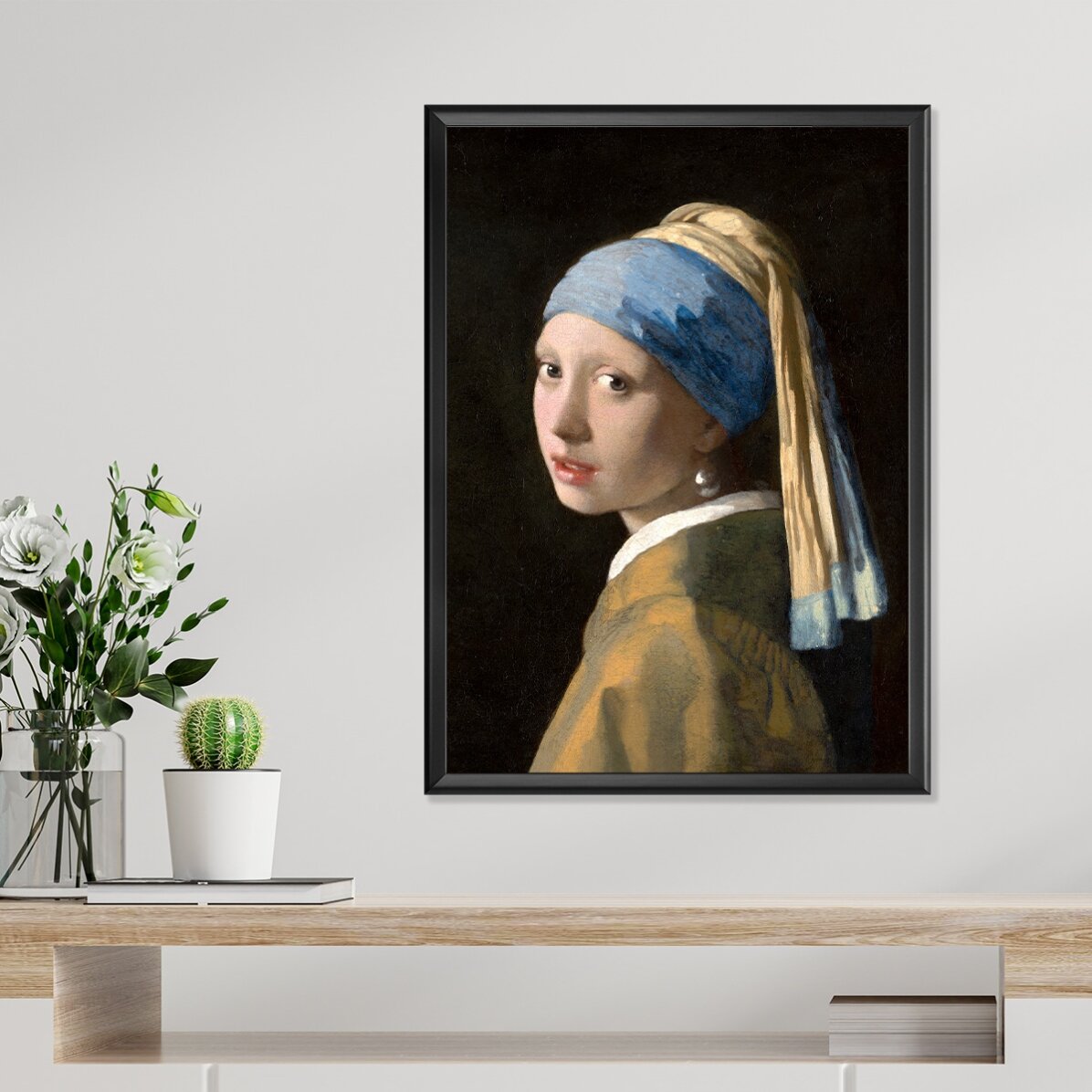 Poster Johannes Vermeer, Het meisje met de pareloorbel, 1665