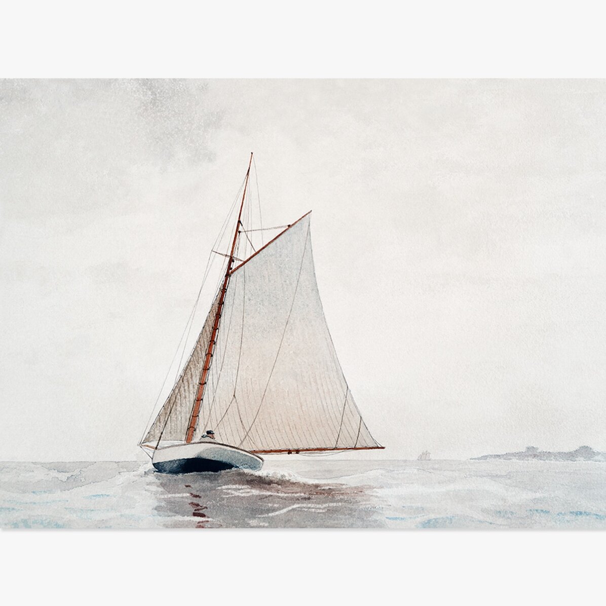 Poster in liggend formaat - Winslow Homer - Vertrek vanuit Gloucester 1880