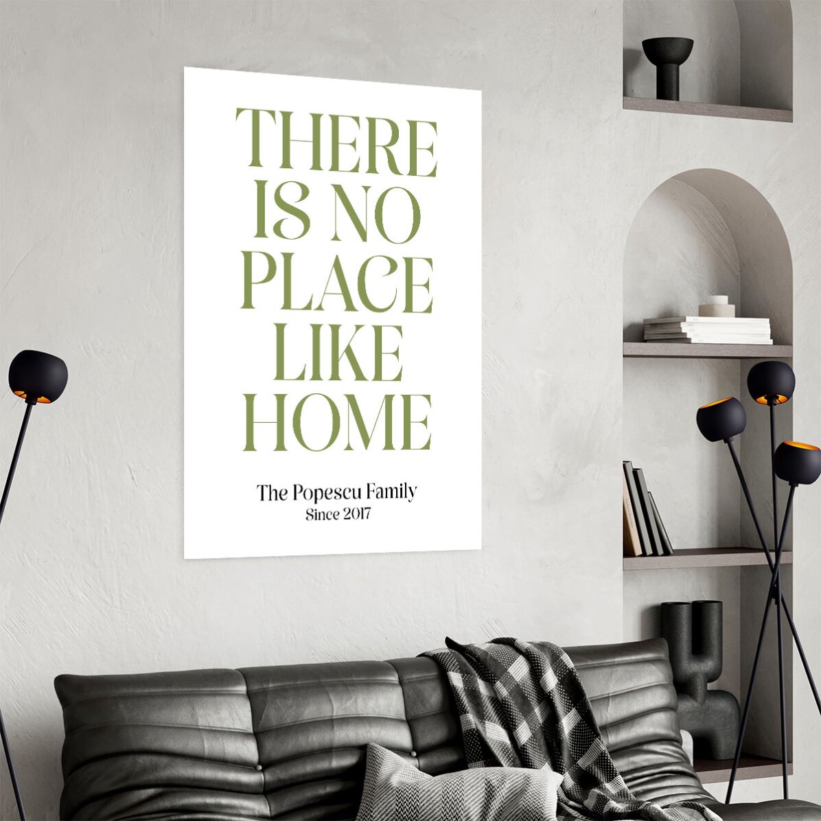 Gepersonaliseerde poster met boodschap - Home