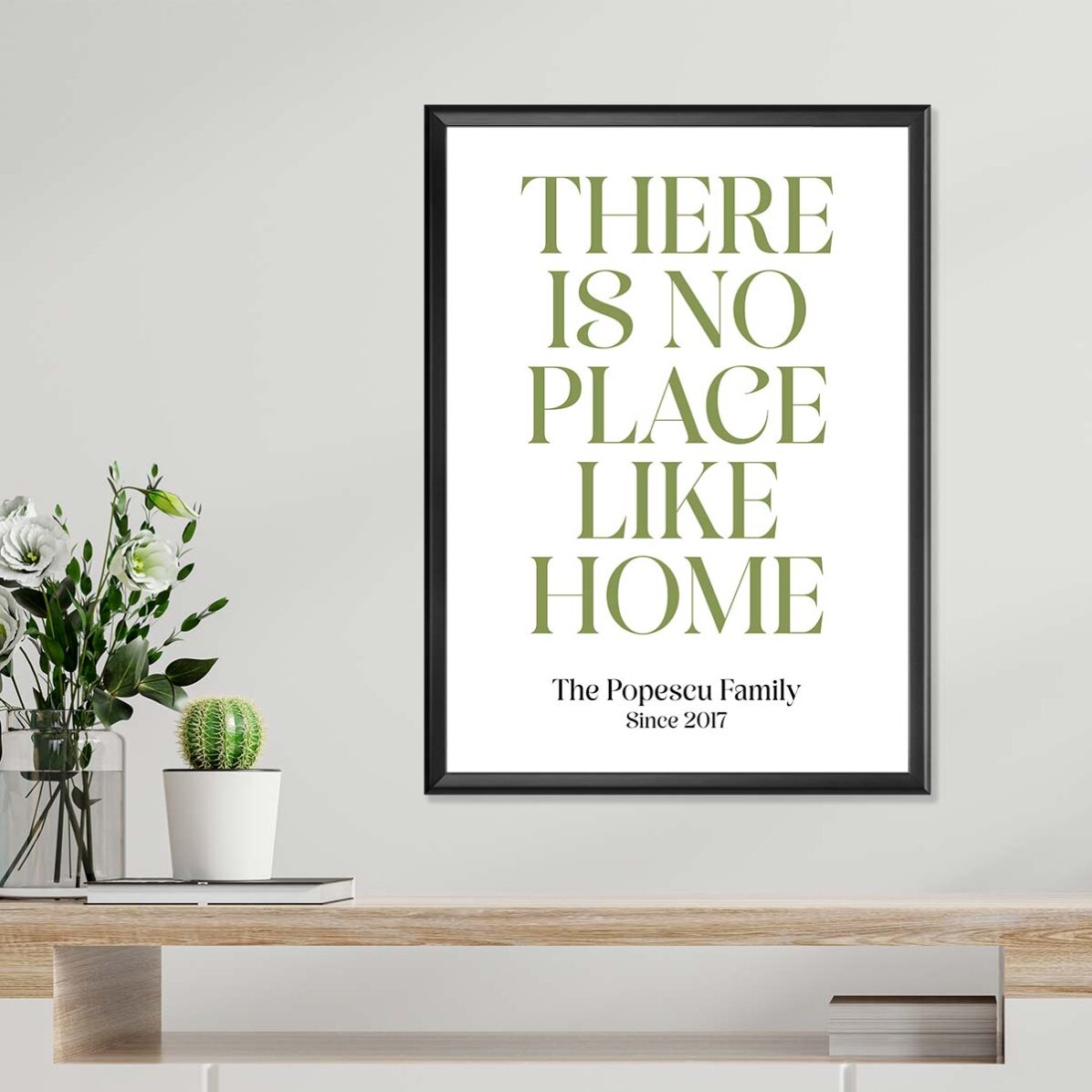 Gepersonaliseerde poster met boodschap - Home