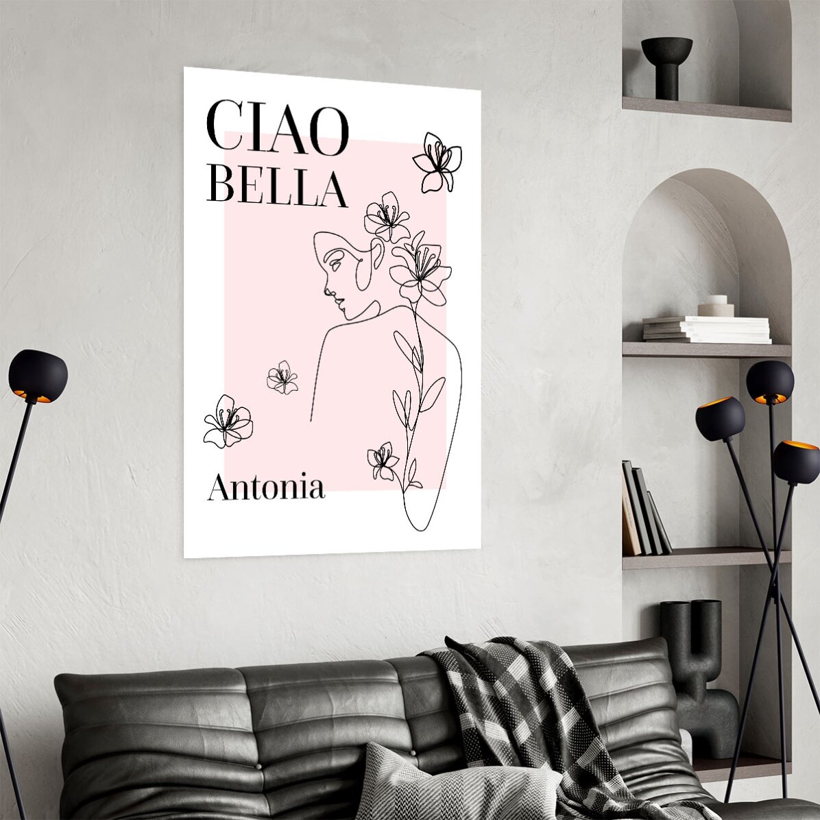 Gepersonaliseerde poster met tekst - Ciao Bella