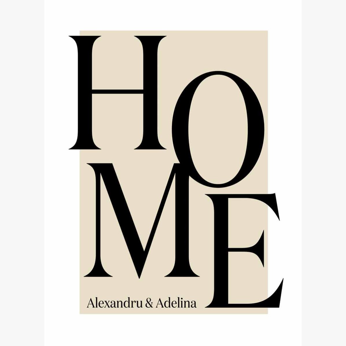 Gepersonaliseerde poster met tekst - Home