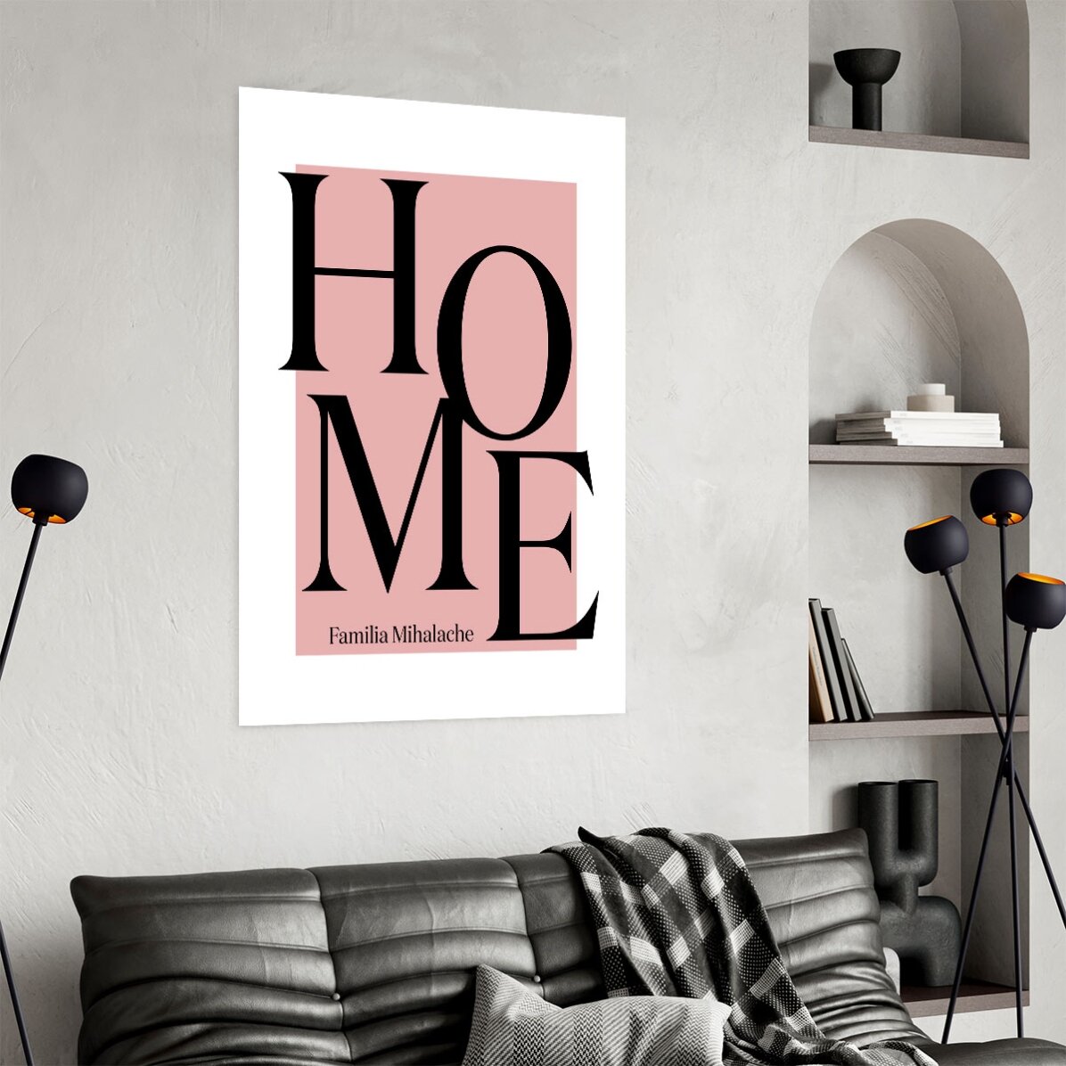 Gepersonaliseerde poster met tekst - Home