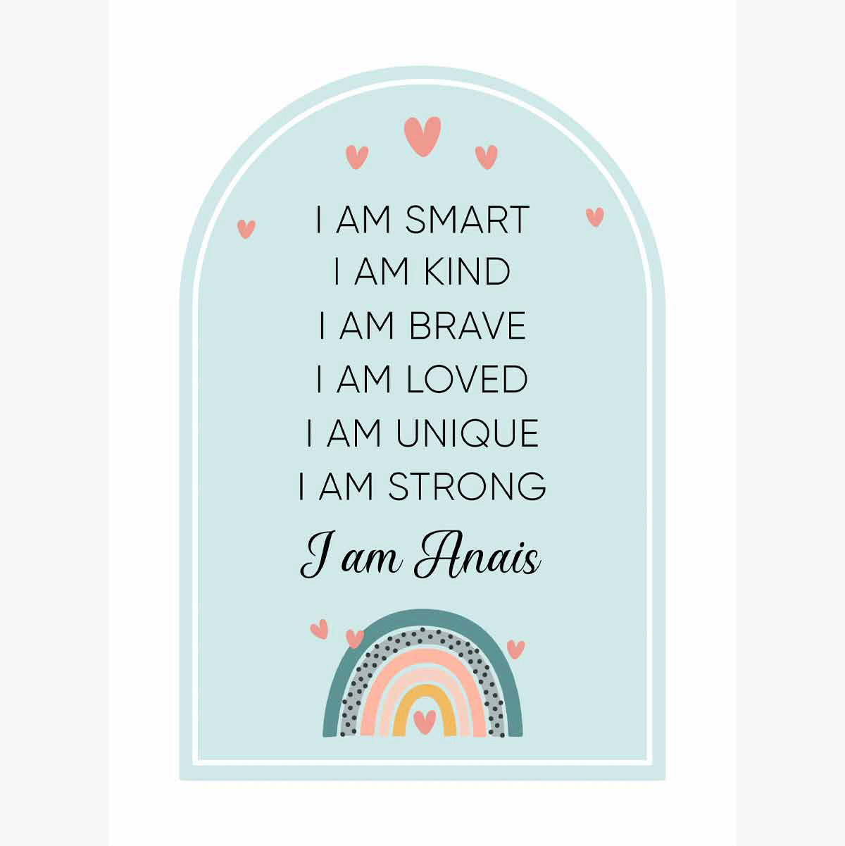 Gepersonaliseerde poster met tekst - Rainbow