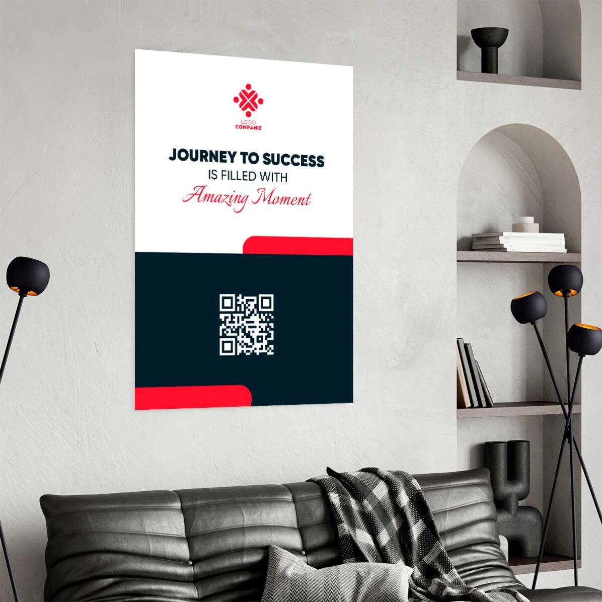 Gepersonaliseerde poster met tekst en logo - Journey